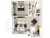 1 bedroom 1 bathroom floor plan 1 bedroom 1 bathroom floor plan at Spyglass Creek, Colorado, 80224
